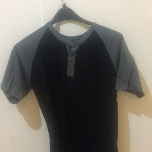 Black and grey pocket tee